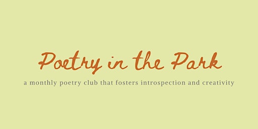 Poetry in the Park with Picnic