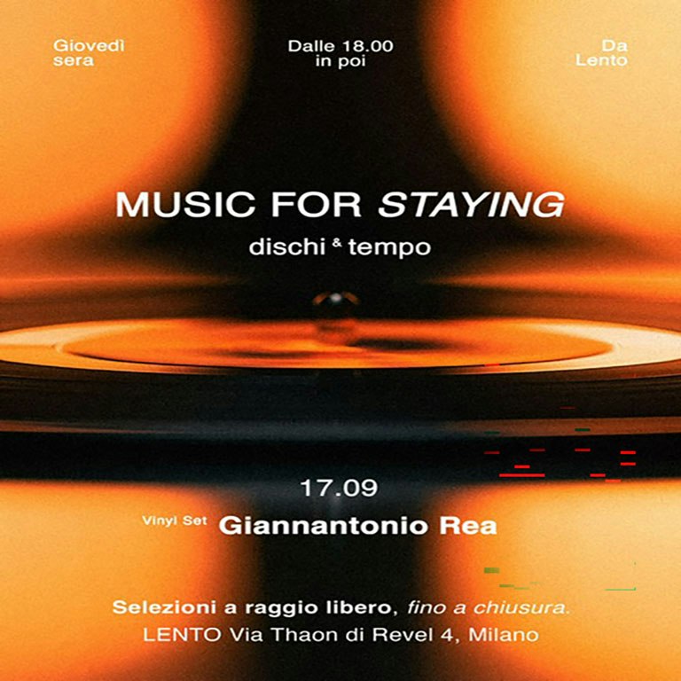 Music for Staying - dischi & tempo