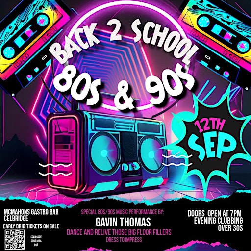 Back to School 0ver 30s evening clubbing
