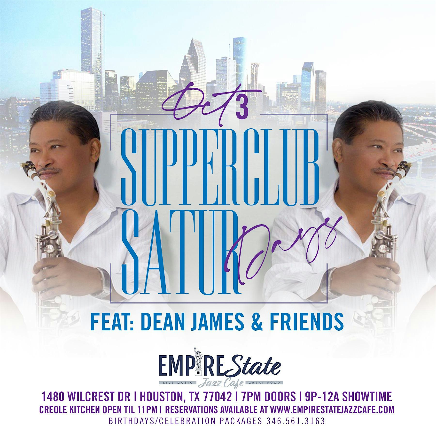 Dean James & Friends Saturday 10/3