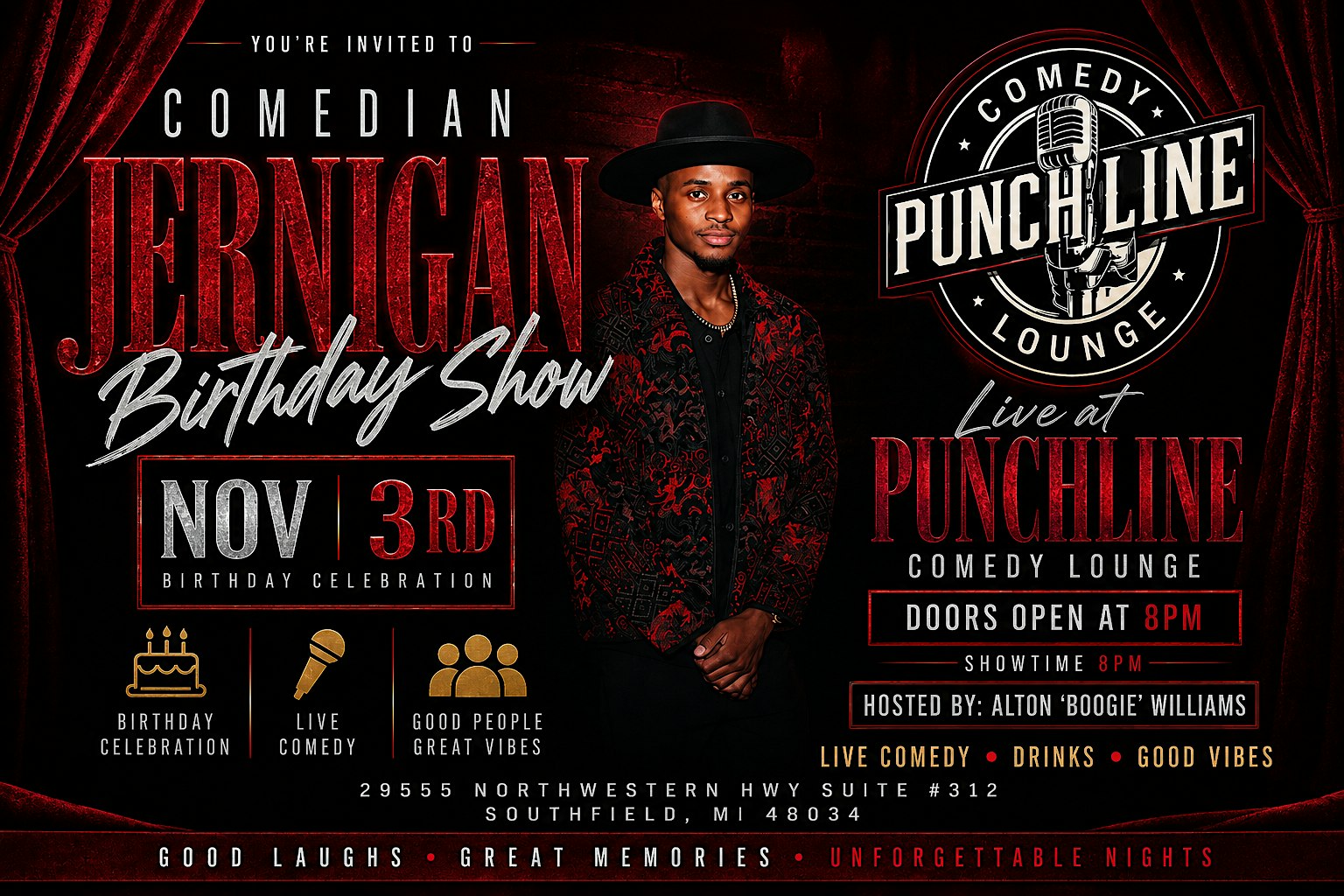 Live At Punchline Comedian Jernigan