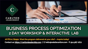 Business Process Optimization Workshop |  November 17 - 18, 2026