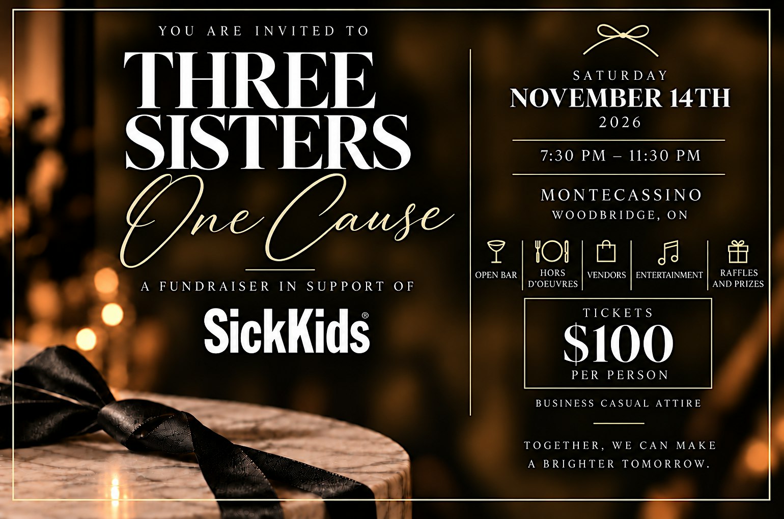 Three Sisters, One Cause