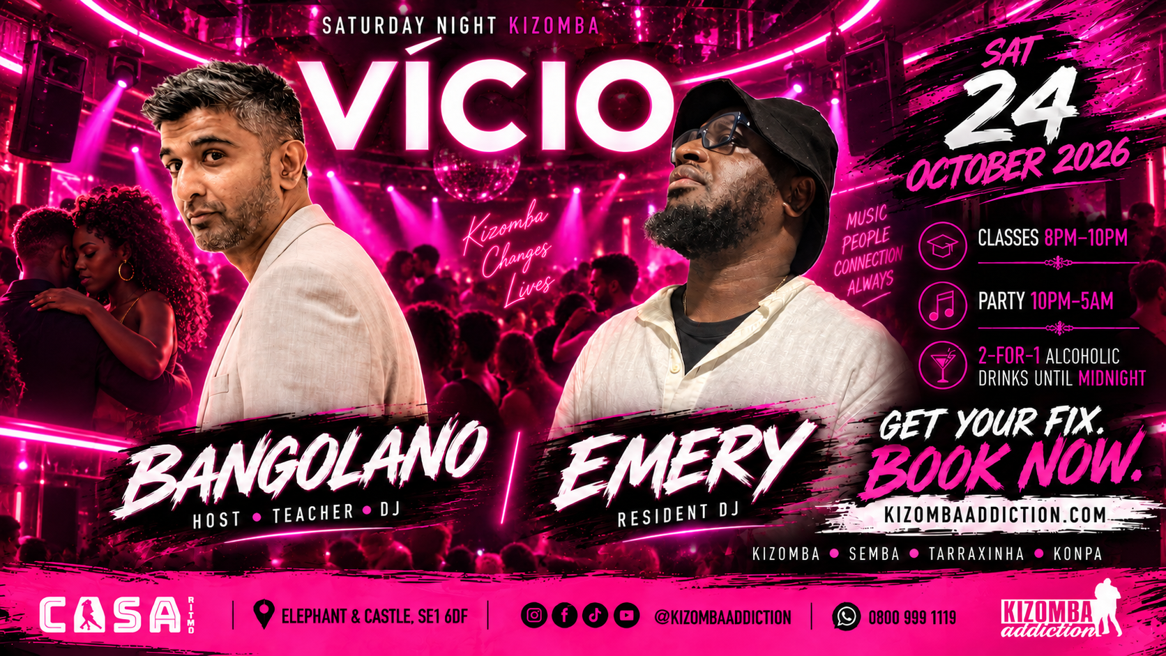 VÍCIO: Saturday Kizomba Classes & Party Until 5AM