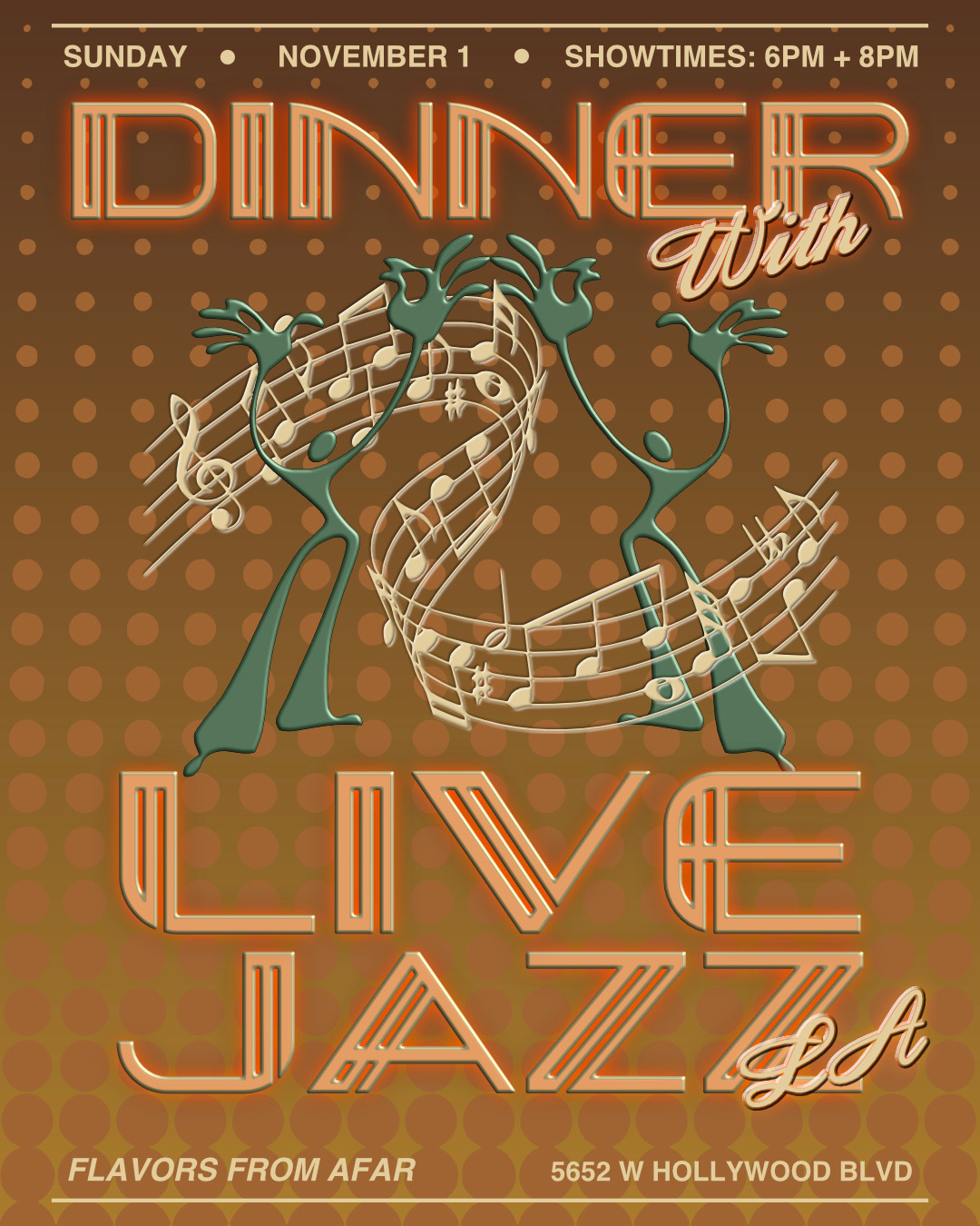 Dinner with Live Jazz LA @ Flavors From Afar
