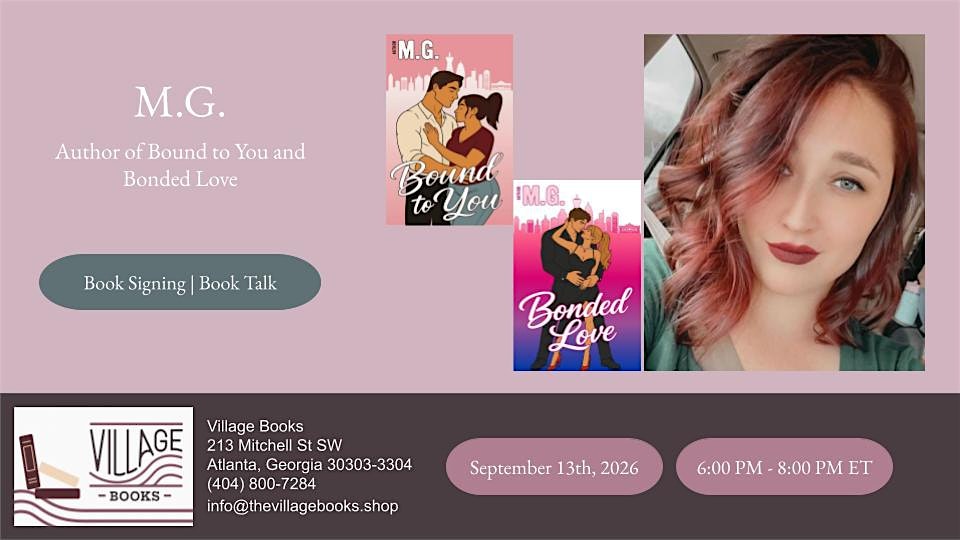 Book Signing and Talk with M.G.