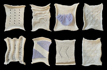 Machine Knitting Workshop - Pattern swatches