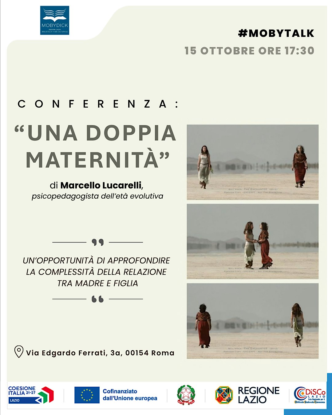 Conferenza “Una doppia maternità” di Marcello Lucarelli