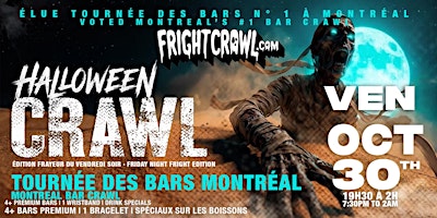 The Fright Crawl | Montréal's Halloween Bar Crawl 2026 | Fri, Oct 30