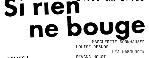 TALK / Si rien ne bouge