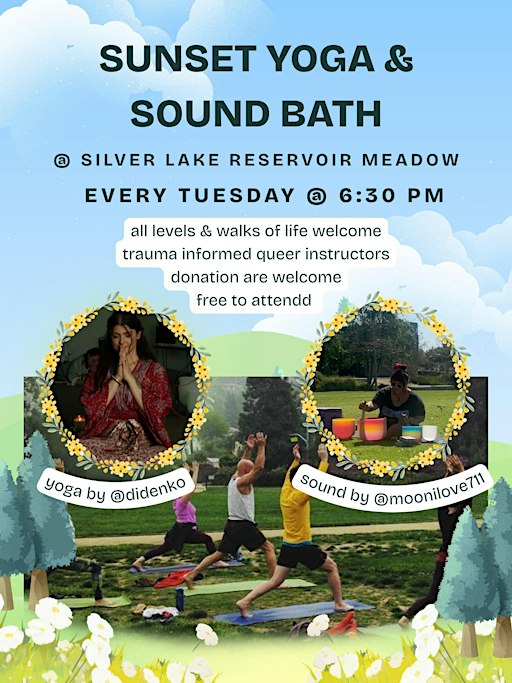 Sound bath and yoga @ silver lake reservoir meadow