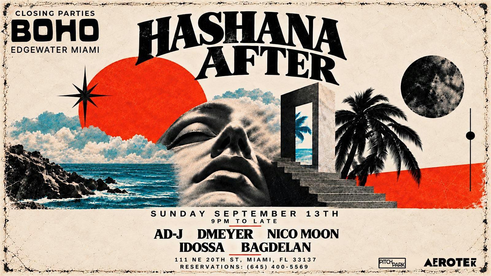 Hashana After at BOHO Sep 13 Sunday