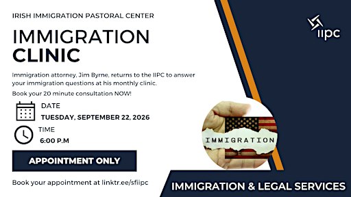 Immigration Clinic with Jim Byrne | Tuesday, September 22, 2026