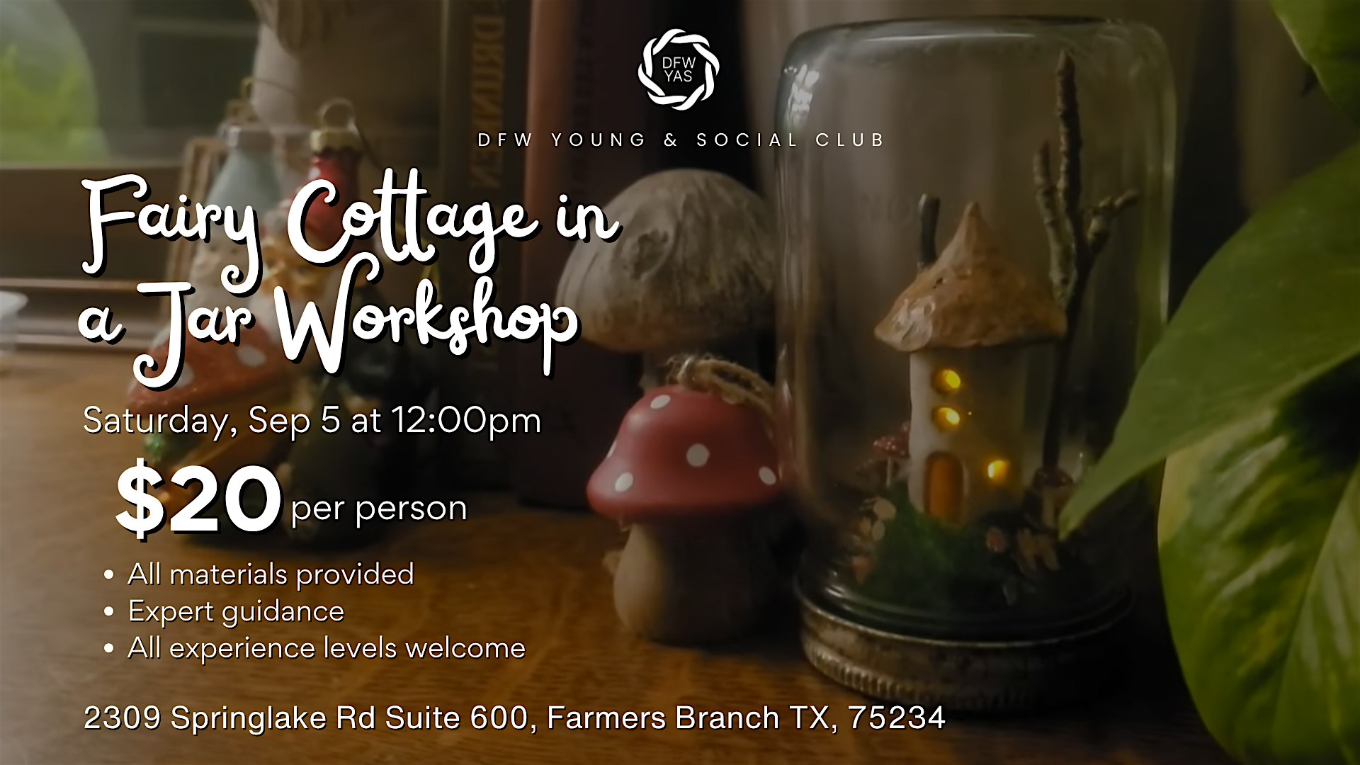 Fairy Cottage in a Jar Workshop