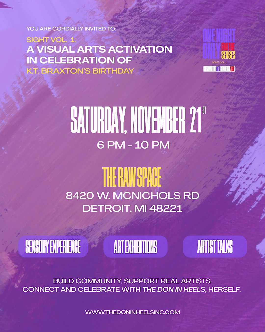 One Night Only for the Senses: Sight Vol. 1