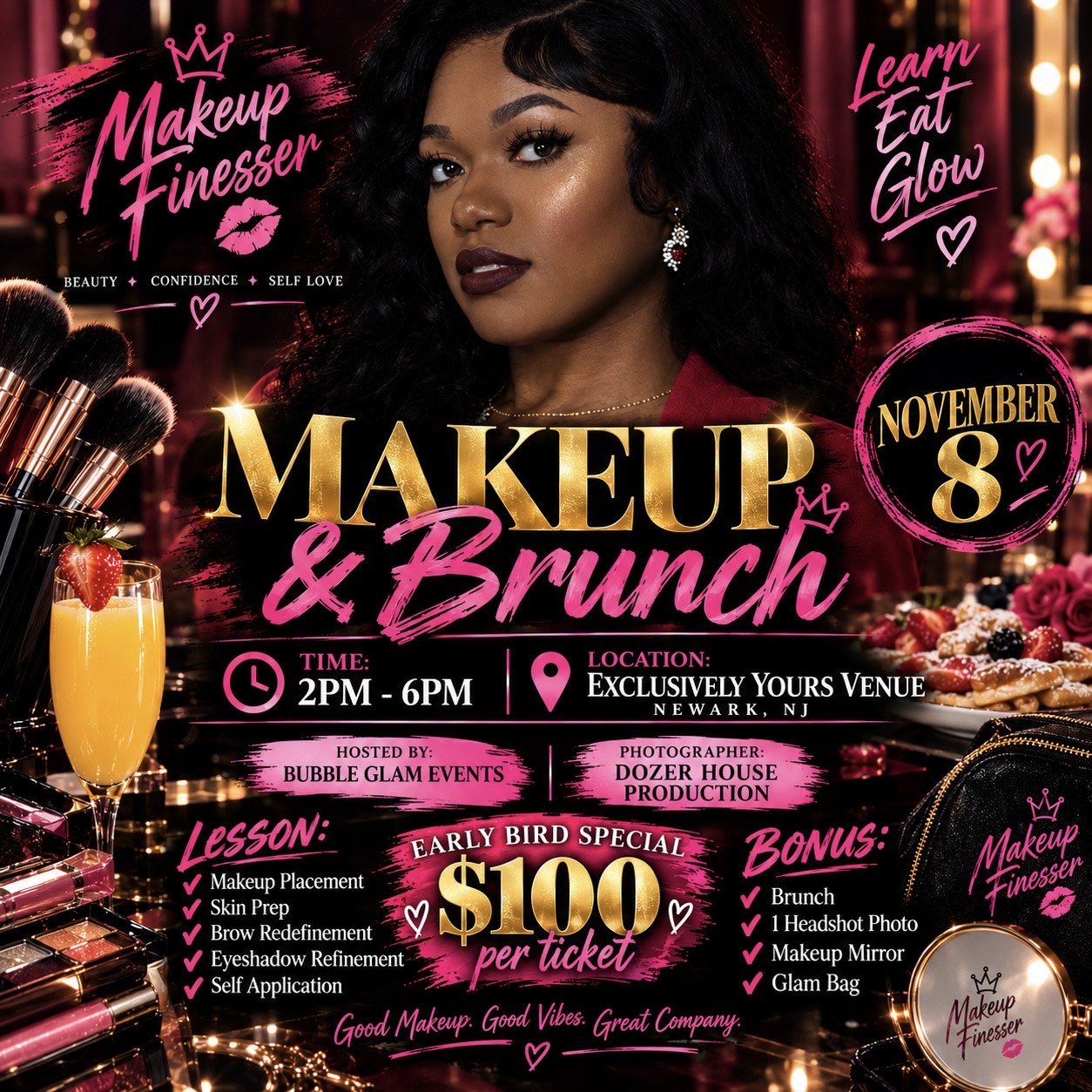 Makeup Finesser’s Makeup & Brunch Class