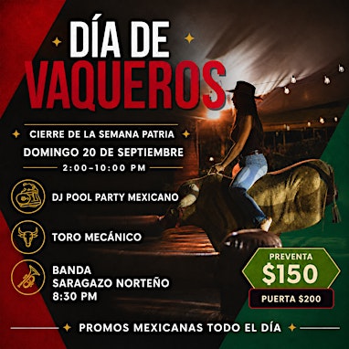 Día de Vaqueros — Cierre de la Semana Patria · Caché Rooftop