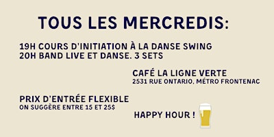 SWING DANCE LIVE BAND at Mercredis Swing!
