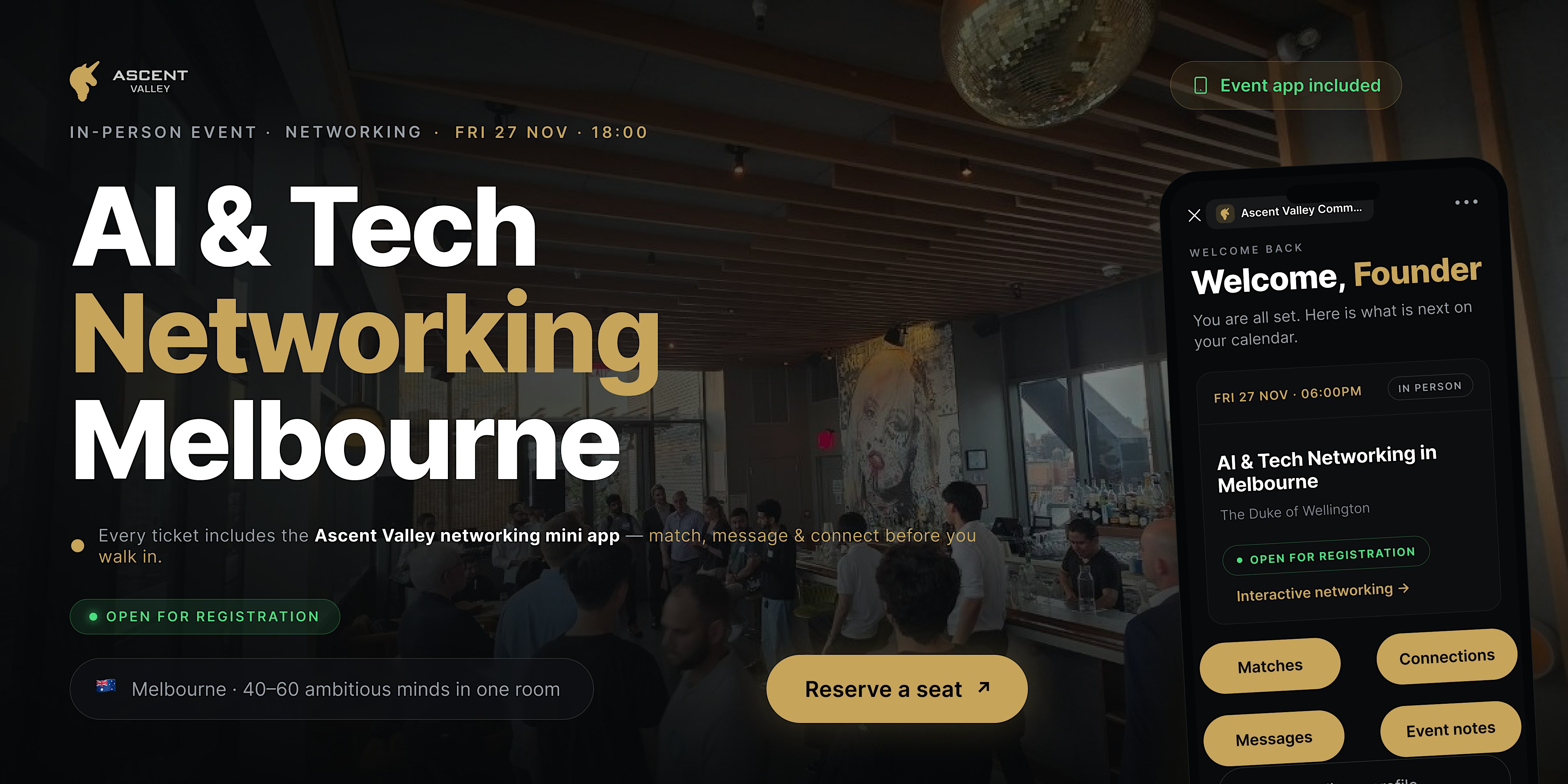AI & Tech Networking Event in Melbourne by Ascent Valley