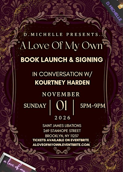 'A Love Of My Own' Book Launch & Signing