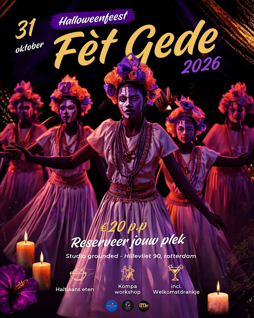 Fèt Gede Halloweenfeest  Op 31 oktober