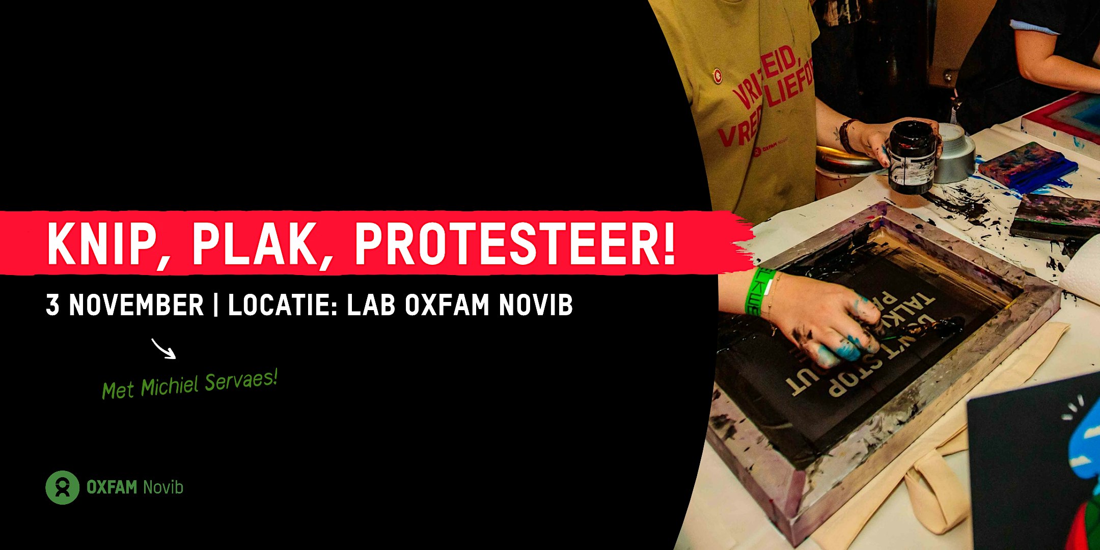 Knip, plak, protesteer!  Een creatieve warm-up voor de demo