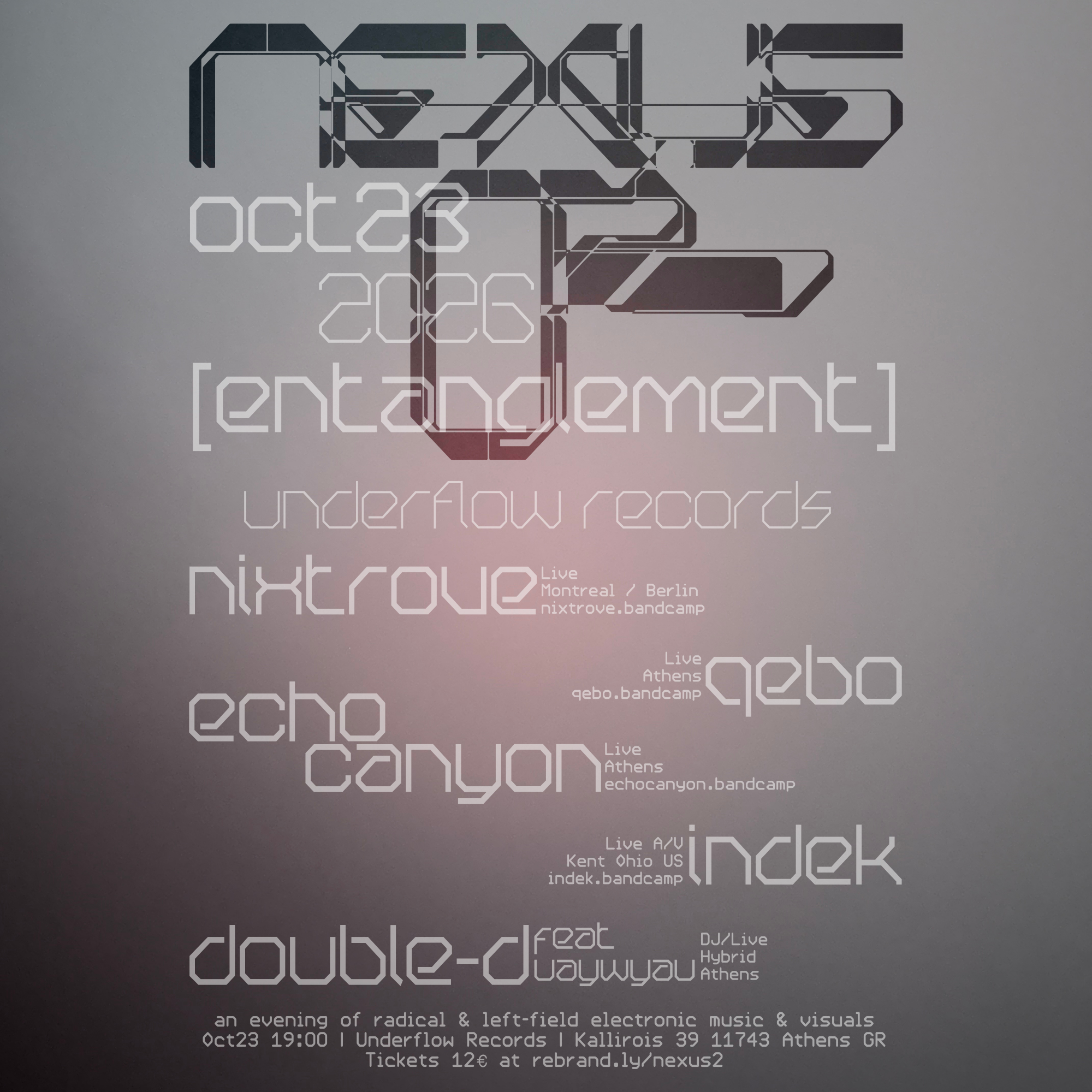 NEXUS_02: Entanglement feat. Qebo, Nixtrove, Echo Canyon, indek, Double-D feat Uaywyau