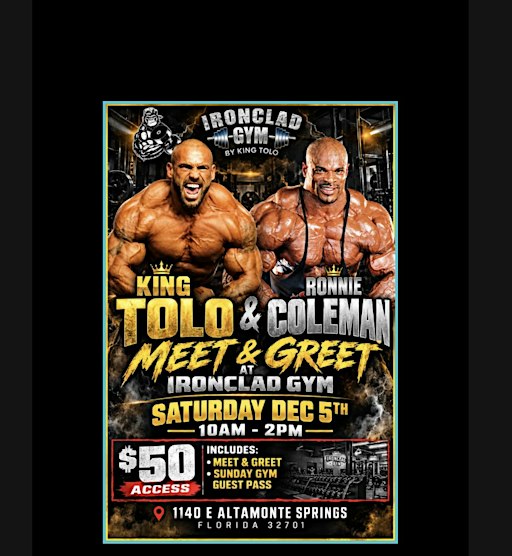 Ronnie Coleman meet and greet