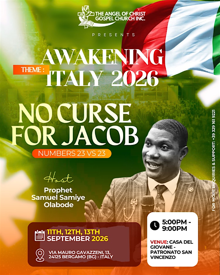 AWAKENING ITALY 2026: NO CURSE FOR JACOB