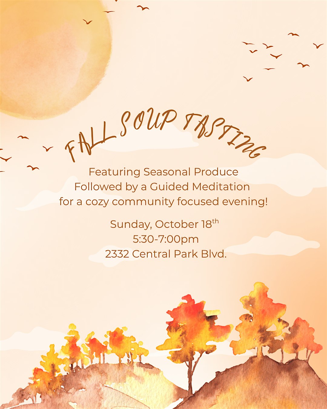 Fall Soup Tasting & Guided Meditation