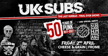 UK Subs (The Final Farewell) / The Steve Ignorant Band / Subhumans Live