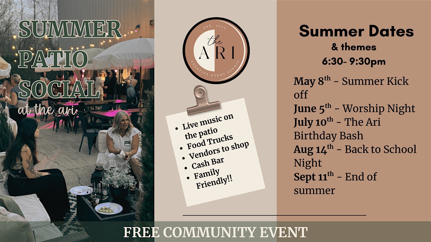 Summer Patio Social: at the ari