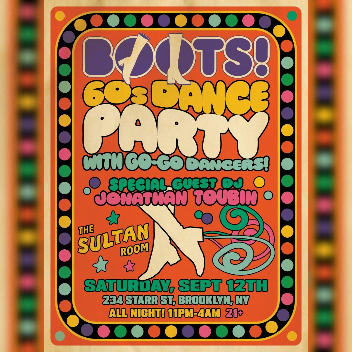 BOOTS! ‘60s dance party