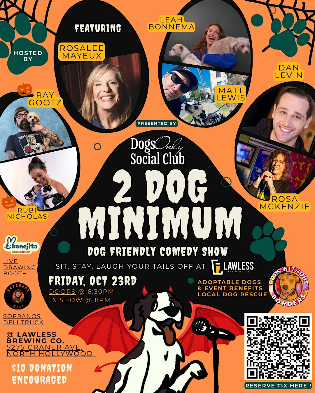 2 Dog Minimum A Dog Friendly Comedy Show-Halloween Edition
