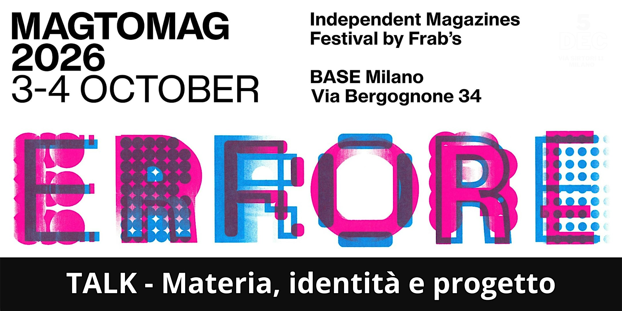 MAG TO MAG TALK 2026: Materia, identità e progetto