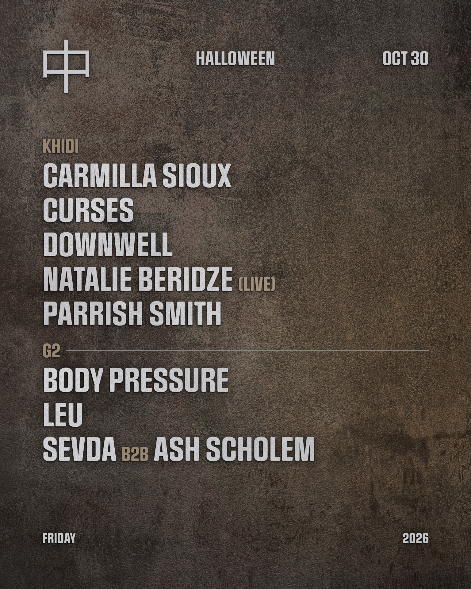 KHIDI 中 Halloween: Carmilla Sioux, Curses, Downwell, Natalie Beridze, Parrish Smith