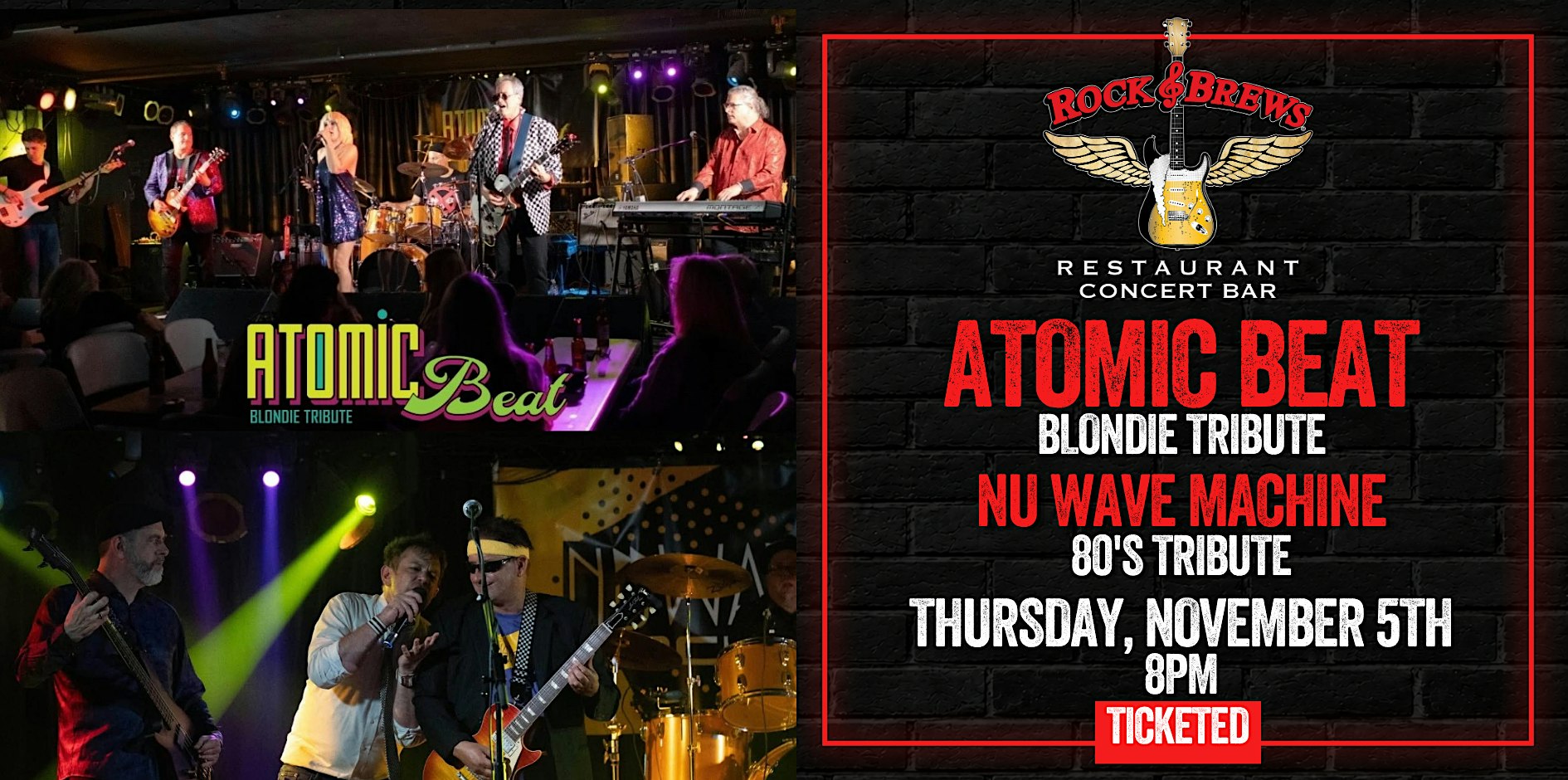 ATOMIC BEAT BLONDIE TRIBUTE W/ NU WAVE MACHINE 80s @ Rock & Brews Royal Oak