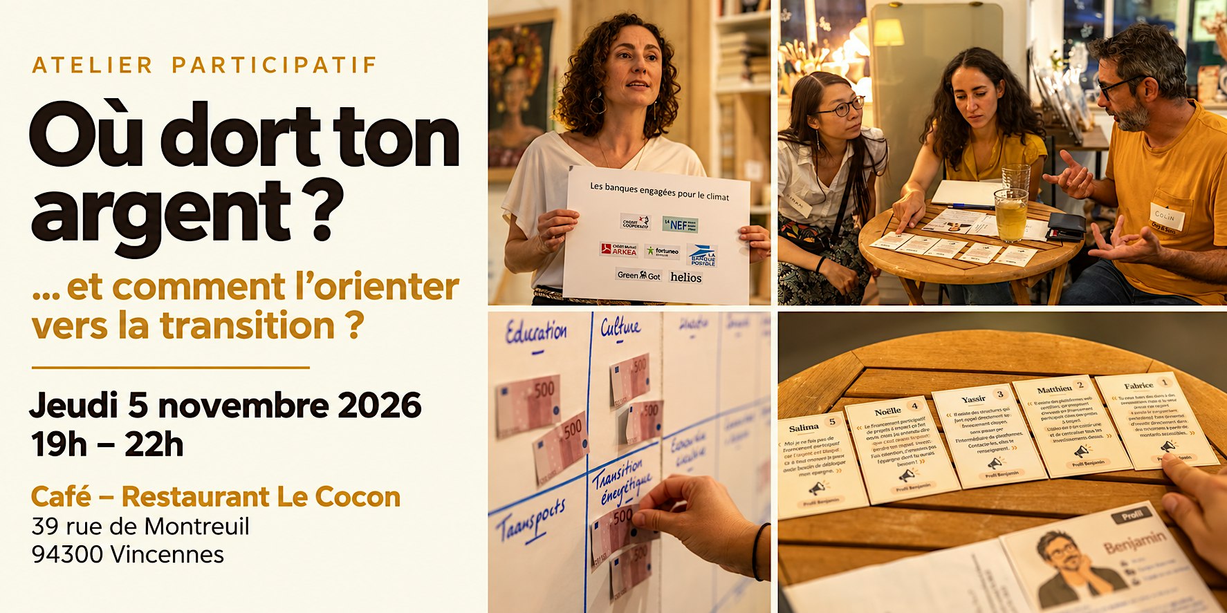 Où dort ton argent ?...et comment l'orienter vers la transition ?