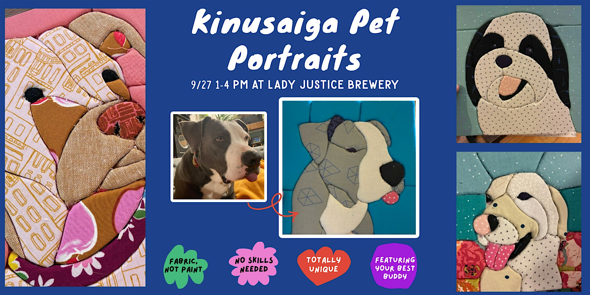 Kinusaiga Pet Portraits @ Lady Justice Brewing