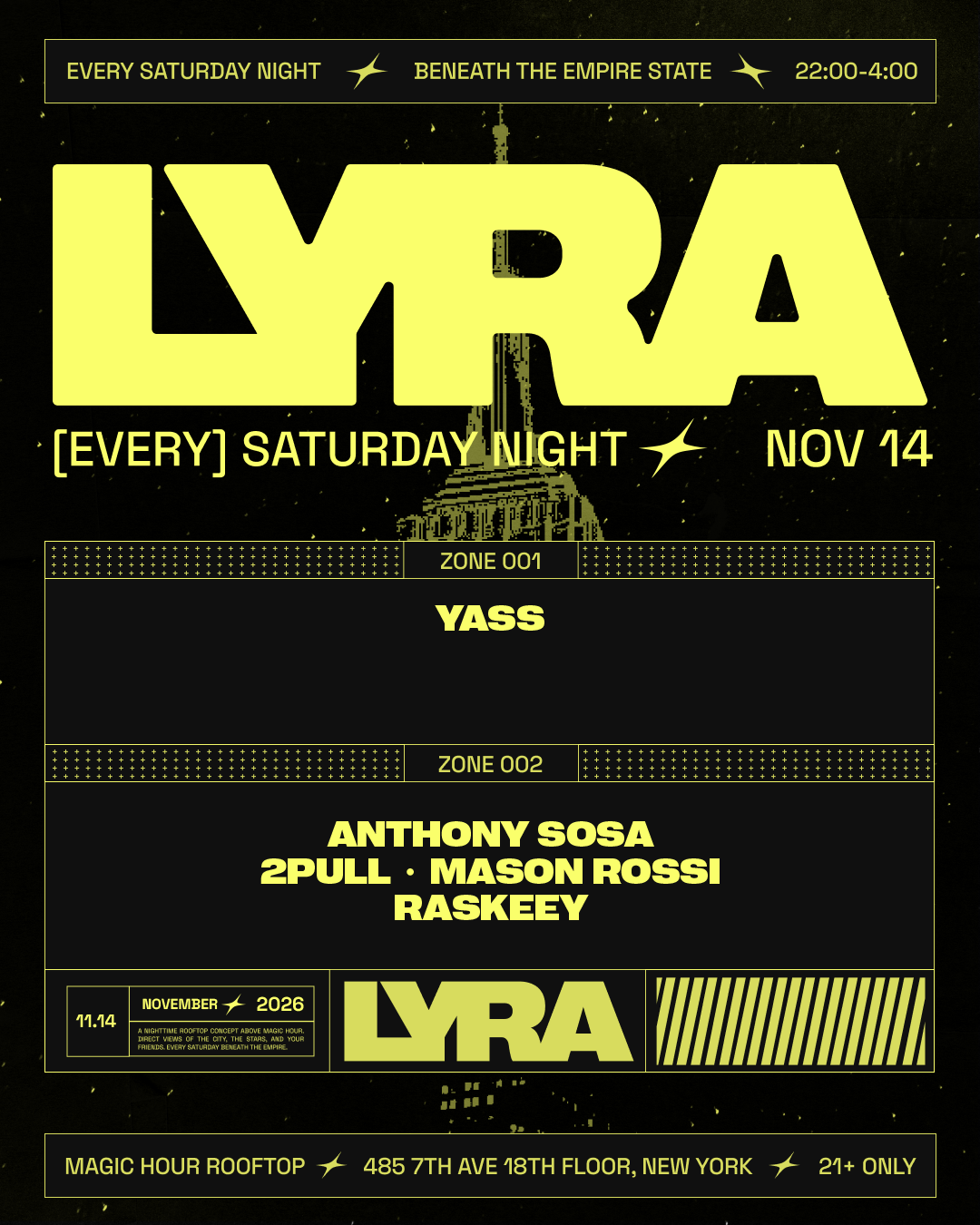 Lyra Rooftop Party 11.14.26 