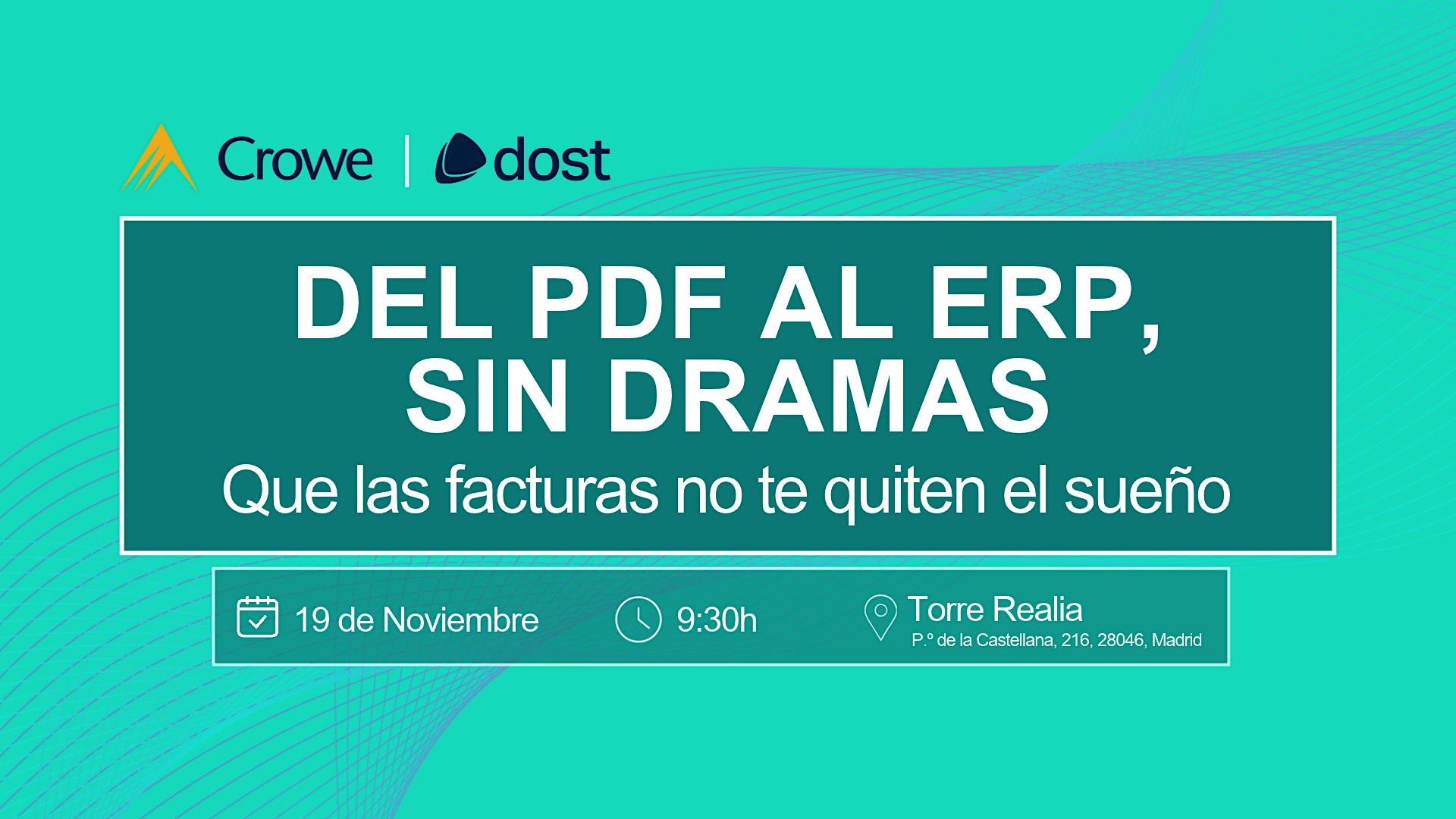 Del PDF al ERP, sin dramas: Que las facturas no te quiten el sueño.