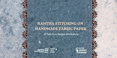 Kantha Stitching on Handmade Fabric Paper