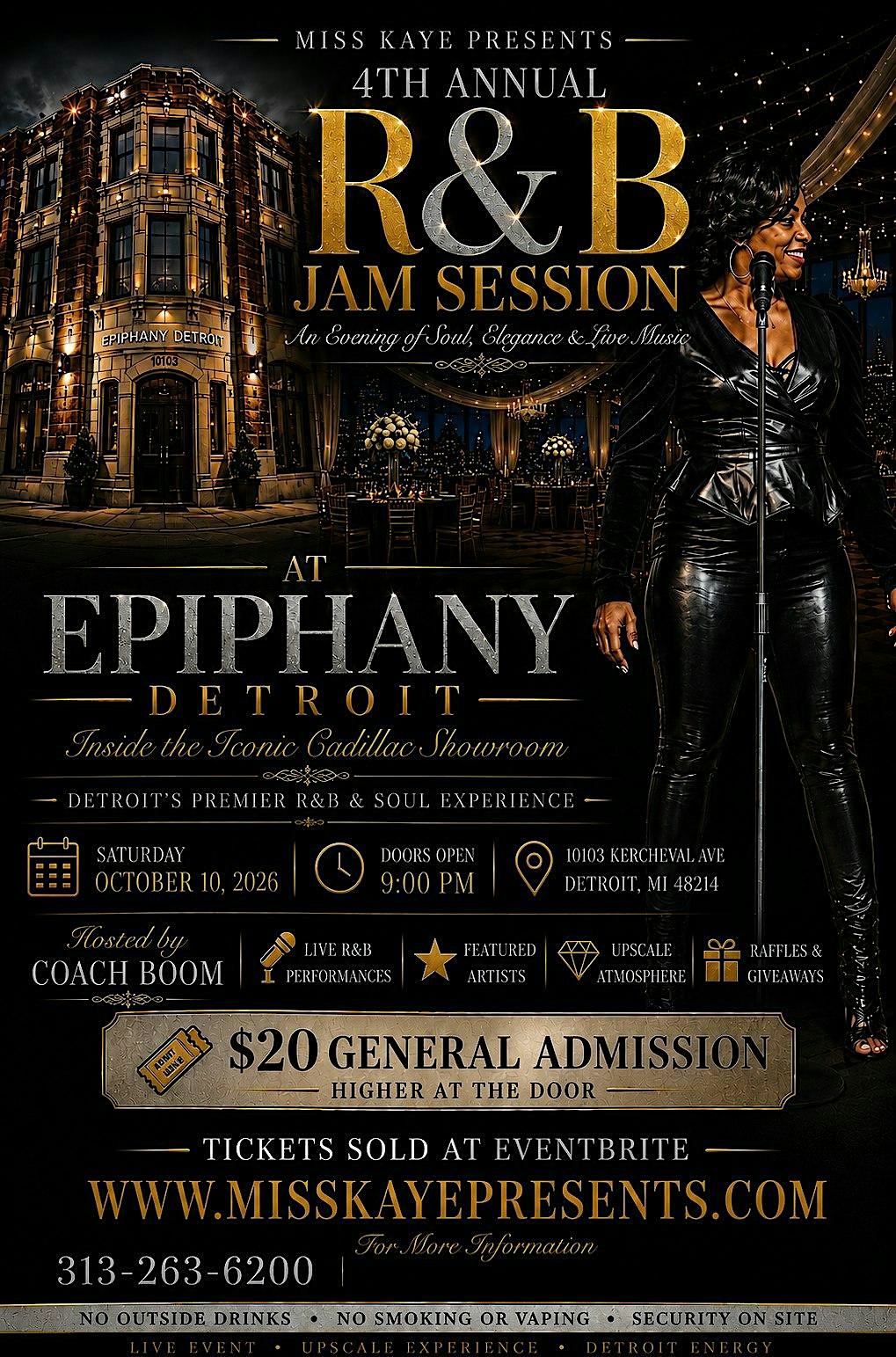 Miss Kaye Presents: 4th Annual R&B Jam Session at Epiphany Detroit