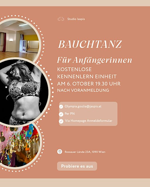 „Gratis Bauchtanz-Schnupperstunde für Anfängerinnen |n Wien “
