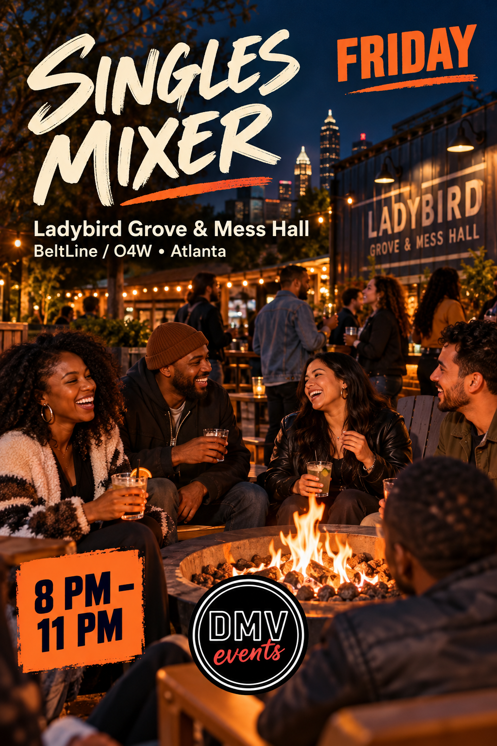 🍸 FRIDAY NIGHT SINGLES MIXER AT LADYBIRD GROVE & MESS HALL — ATLANTA 💘

 FRIDAY NIGHT SINGLES MIXER AT LADYBIRD GROVE & MESS HALL — ATLANT