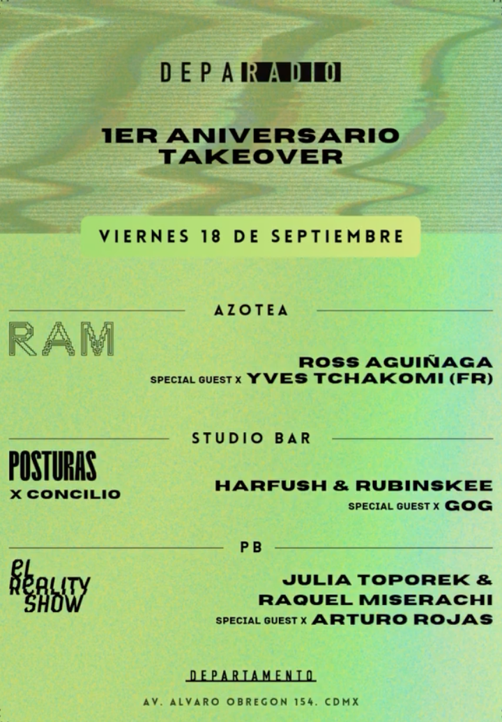 DEPA RADIO takeover en Departamento - Viernes
