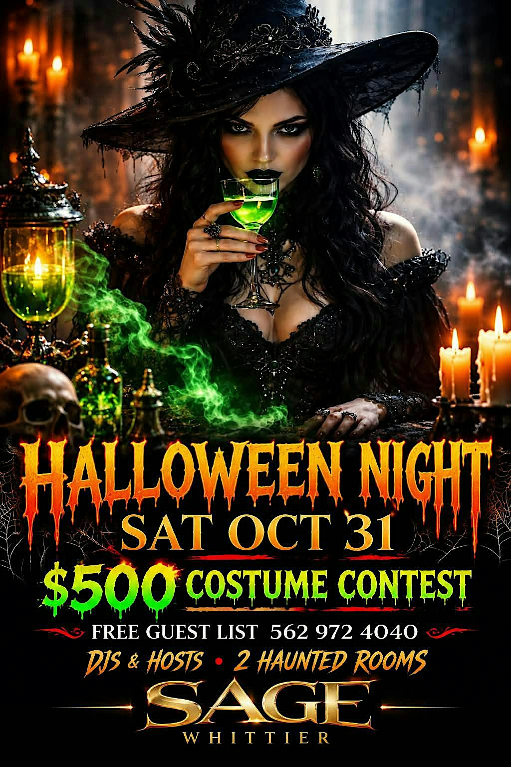 FREE EVENT. HALLOWEEN NIGHT / $500 COSTUME CONTEST / SAT 10/31