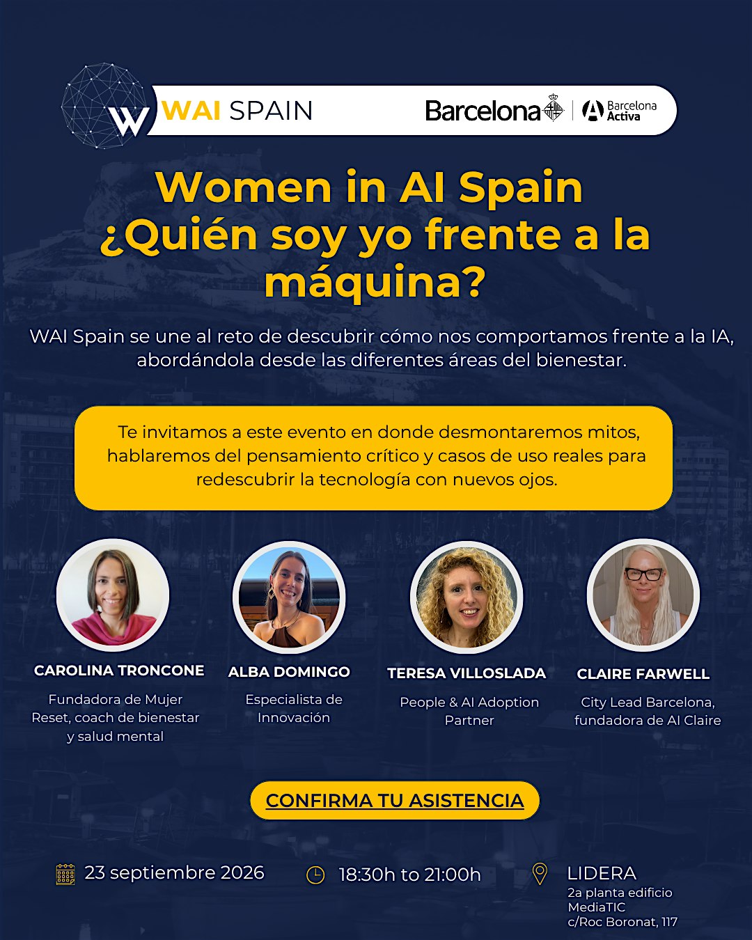 Women in AI Spain, Barcelona: ¿quién soy yo frente a la máquina?