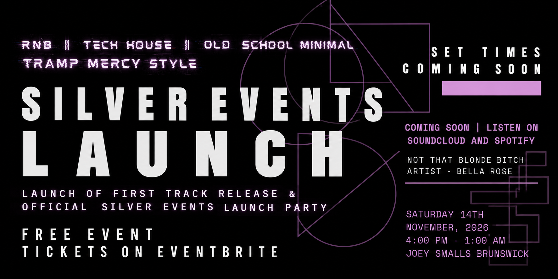 SILVER EVENTS OLD SCHOOL MINIMAL