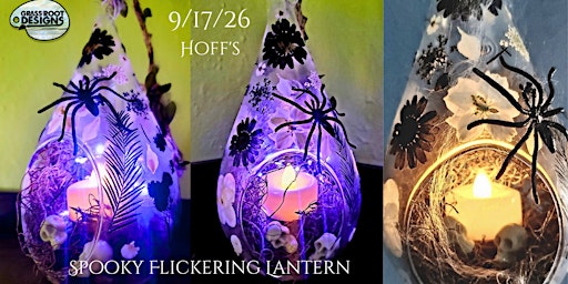 Spooky Flickering Pressed Flower Lantern
